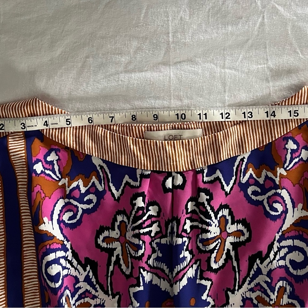Ann Taylor Loft Mod Vibrant Short Scarf Motif Dress Size Medium EUC - Picture 9 of 11
